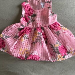 [The Children’s Place] Pink Floral Sleeveless Dress: 9-12 months